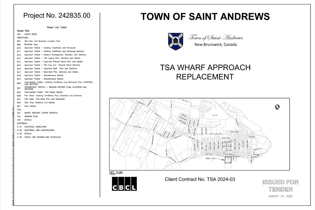 Saint Andrews Wharf Tender Plans